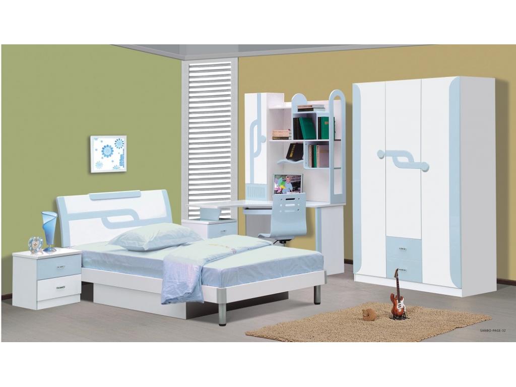 儿童组合套餐 儿童床 型号:821(1.2米低箱床+书柜+三门衣柜)
