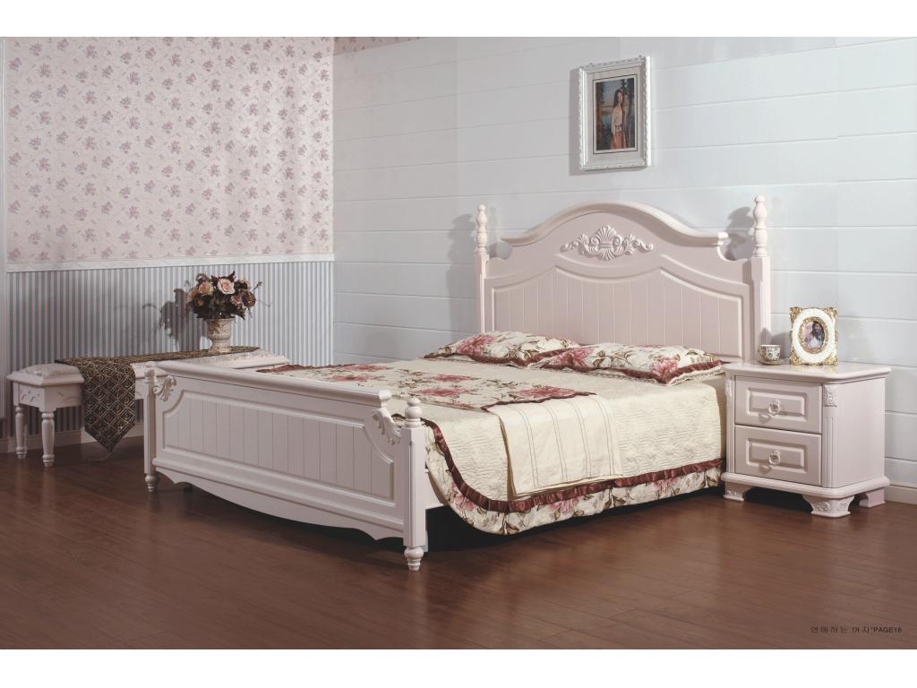 床 韩式 型号：610（1.8米低箱床+2个床头柜）