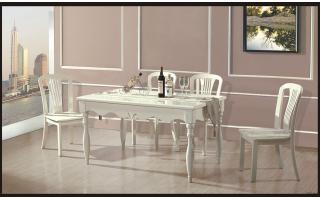 后现代家具 餐桌 精致亮光油漆（1桌+6椅）
